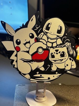 Placa Decorativa Pokémon 3D