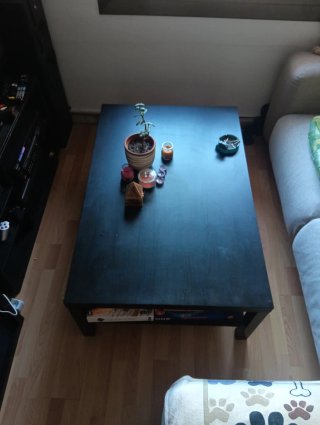 Mesa de centro Ikea negra 78x117cm