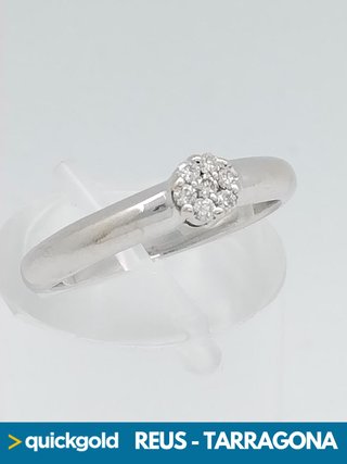 040-01-00656 ANILLO ORO BLANCO 18K TIPO TOUS T9