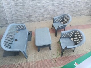 Conjunto 2 sillones y sofá y mesa  exterior