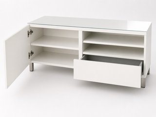 Mueble TV IKEA Blanco Cristal