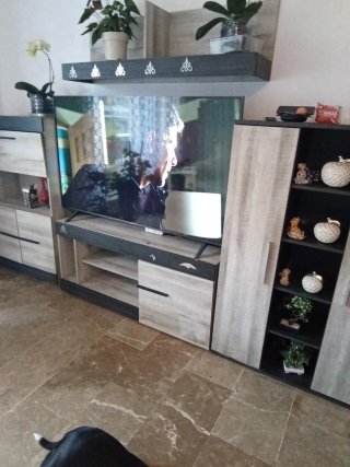 Mueble comedor modular con vitrinas,fácil montaje