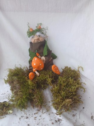 Duende elemental  con setas