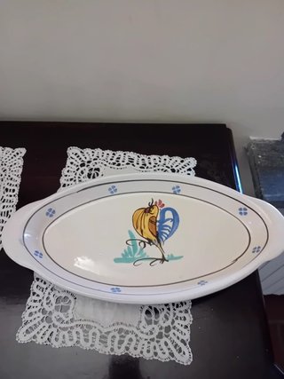 Centrotavola ceramica pugliese gallo
