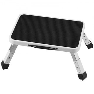 Escalera Plegable de 1 Paso 150KG de Capacidad, Escalera de Acero Plegable con 3 Alturas Ajustables, Escalera Portátil para Niños, Escaleras Antideslizantes Resistentes para Oficina, Autocaravanas...