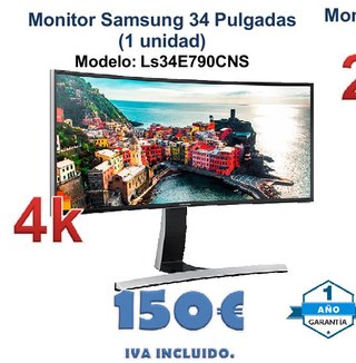 Monitor Samsung 34 Curvo 4K Ls34E790CNS