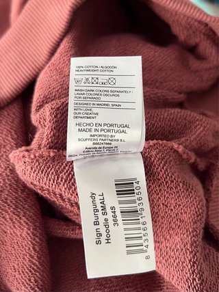 Scuffers Sudadera Original Burdeos Talla S Nueva