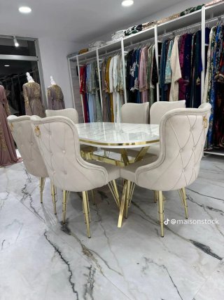 Mesa turca + 6 sillas nuevas 549€