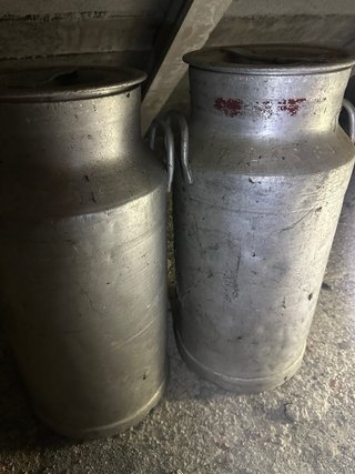 Lecheras de aluminio antiguas