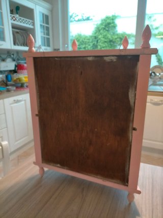 Vetrinetta vintage rosa antico