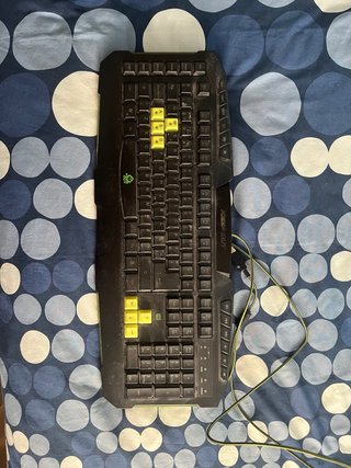 Teclado Gamer Ordenador Negro y Amarillo
