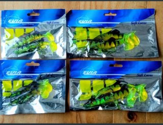 Señuelos de Pesca EVIA Soft Lures 4 paquetes