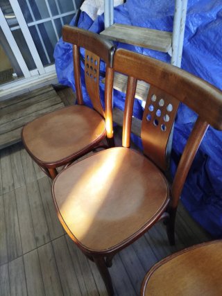 5 Sedie Thonet in Legno Marrone