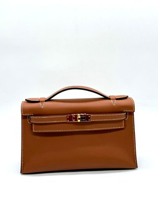 Bolso Hermès Kelly Pochette Marrón