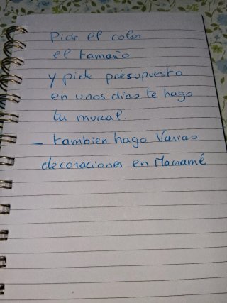 Macramé colgante azul hecho a mano