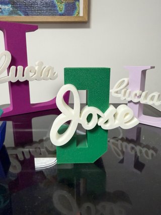 Letras impresas en 3D totalmente personalizables