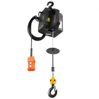 3-en-1 Polipasto Eléctrico Portátil Winch 499 kg Control Remoto por Cable/Inalámbrico