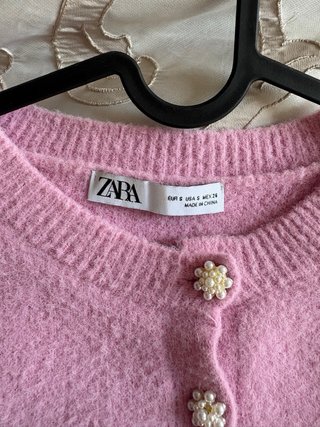 Cárdigan Zara Rosa Botones Joya Talla S
