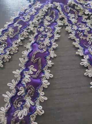 Lazo Fallera Morado Hecho a Mano