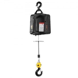 2-en-1 Polipasto Eléctrico Portátil Winch de Potencia 499 kg Control Remoto Inalámbrico