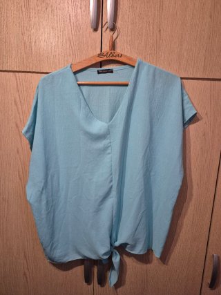 Camiseta azul turquesa talla única