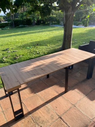 Mesa Comedor Extensible Madera y Metal