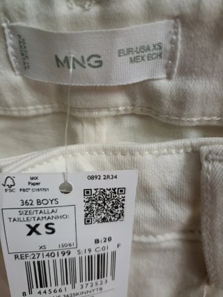 Pantalones Mango Skinny Talla XS