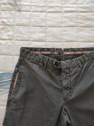 Pantaloni Burberry Verde Oliva