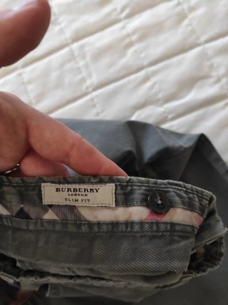 Pantaloni Burberry Verde Oliva