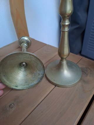 Coppia Candelabri Ottone 22 cm