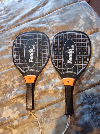 2 Raquetas de Madera para Playa