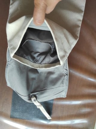 Mochila de tela beige