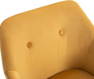Conjunto De 2 Sillas De Comedor Con Brazos, Sillas De Cocina Tapizadas En Terciopelo Con Patas De Madera, Sillas De Oficina Y Sala De Estar, 54X56X74Cm, Amarillo