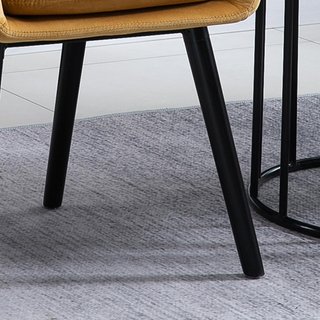 Conjunto De 2 Sillas De Comedor Con Brazos, Sillas De Cocina Tapizadas En Terciopelo Con Patas De Madera, Sillas De Oficina Y Sala De Estar, 54X56X74Cm, Amarillo