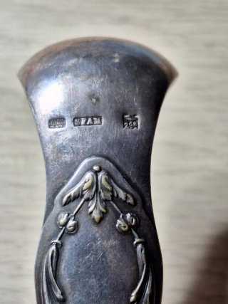 Pinzas de hielo antiguas de plata