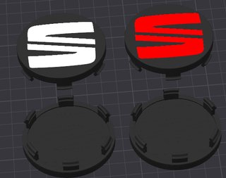 4 TAPA BUJES LOGOTIPO SEAT EN ROJO O BLANCO
