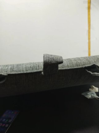 Cojín de sofá de tela gris