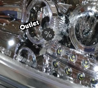 EV FAROS SEAT LEON ALTEA TOLEDO 04-09 FONDO CROMO LUZ DIURNA
