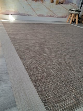 Alfombra 100 x 200s vinilo premium beige y marrón