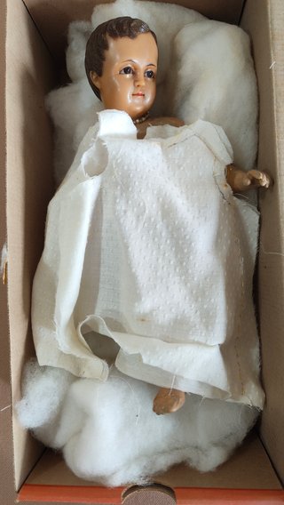 Figura Niño Jesús Cera Policromada