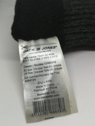 Guantes Jack & Jones Hombre Gris Oscuro
