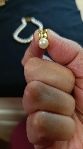 Conjunto Perlas Pulsera y Pendientes