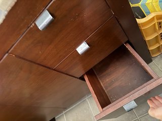 Mueble de baño madera y mármol precioso