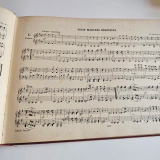 Partitura Antigua Schubert Marchas Piano 4 Manos