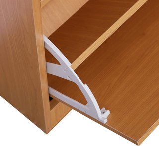 Conjunto de Muebles de Entrada Moderno con Zapatero y Espejo, Perchero de Entrada con 6 Ganchos, 2 Estantes Ajustables y Cajones de Madera para Pasillo, 90X24X166 Cm, Madera
