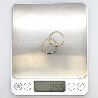 Pendientes Aro Oro 18k 21x2mm 0.55g