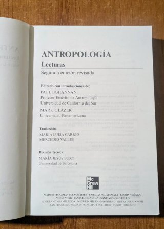 Antropología. Lecturas