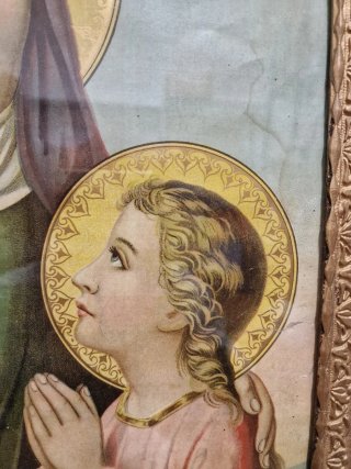Oleografia raffigurante Sant'Anna con la Vergine