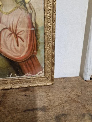 Oleografia raffigurante Sant'Anna con la Vergine