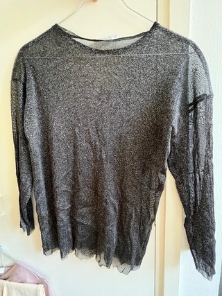 Blusa purpurina Transparente Brillante
